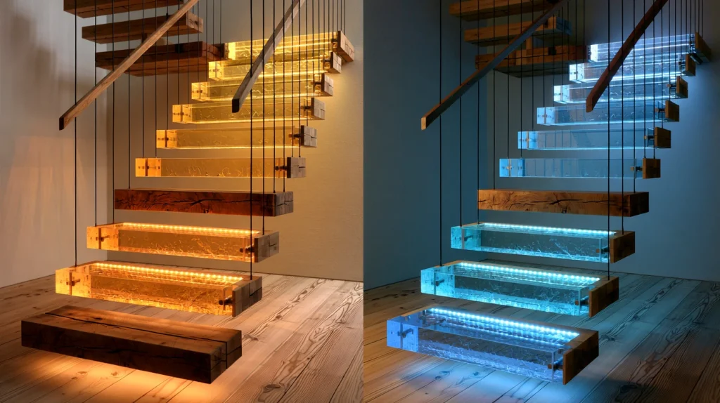 9 Famous Luxury Stairs Ideas 8 Illuminated Floating Stairs