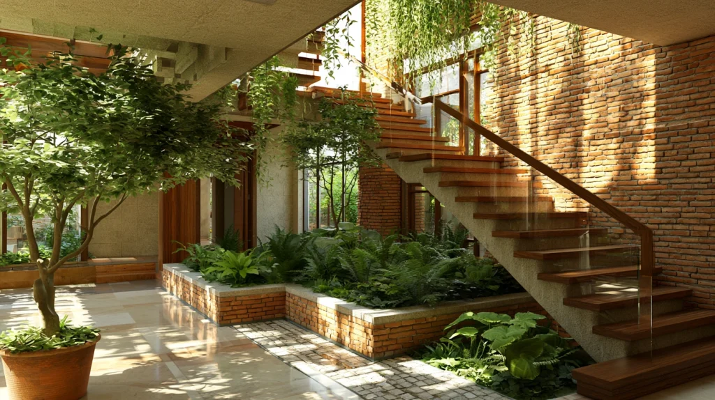 12 Gorgeous Home Stairs Design Ideas 10 Indoor Garden Beside the Stairs