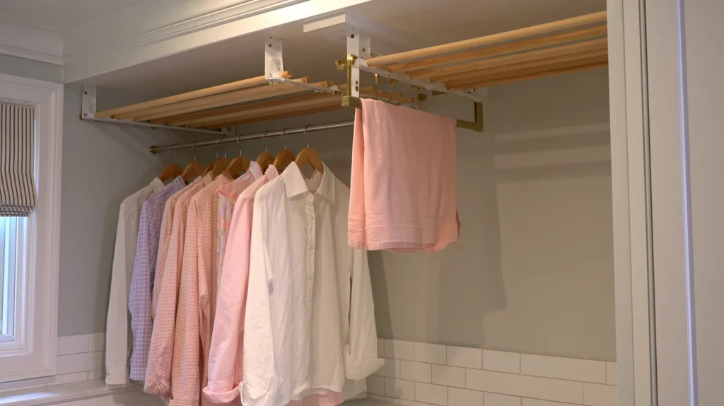 8 Best Tiny Laundry Room Ideas 7 Install Hanging Rods for Air Drying