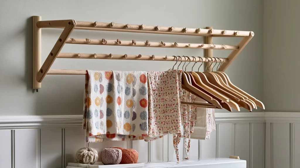 8 Best Tiny Laundry Room Ideas 2 Install a Wall Mounted Drying Rack