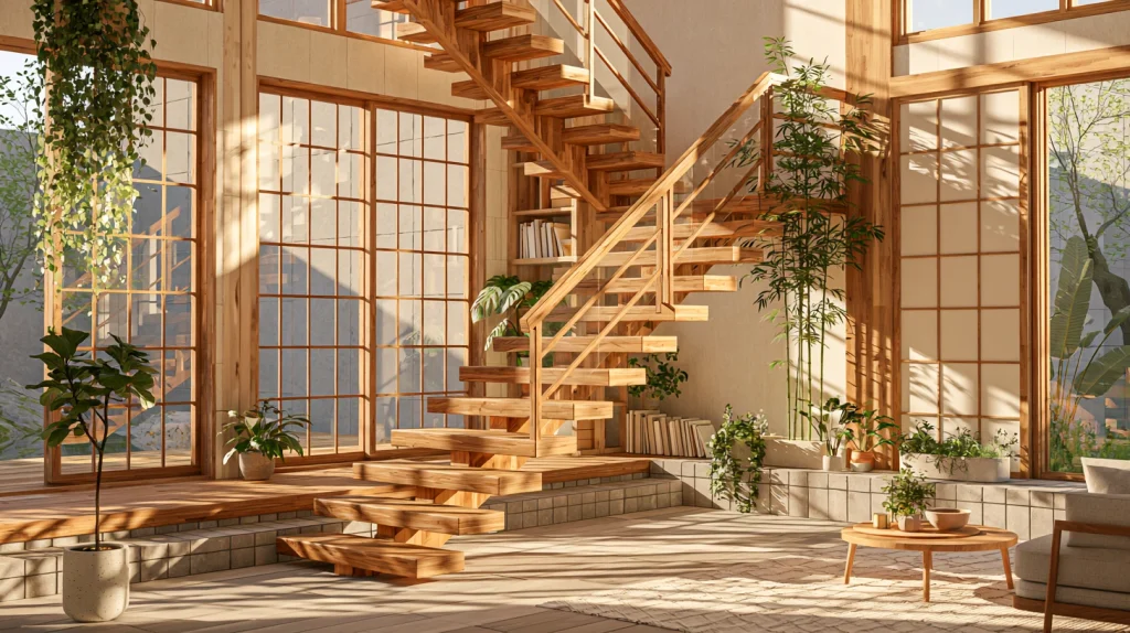10 Gorgeous Floating Stairs Ideas 5 Japandi Inspired Floating Stairs