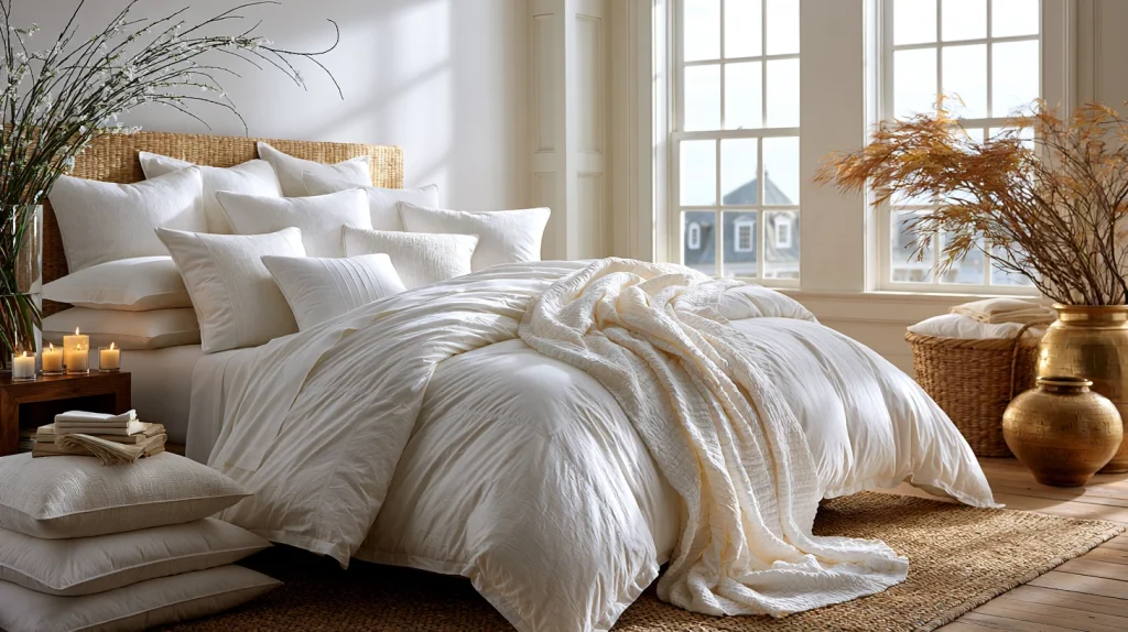 8 Modern White Room Decor Bedroom Ideas 2 Layer Soft White Bedding