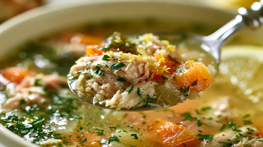 Lemon Chicken Soup - Easy Greek Style Soup Recipe 2 Lemon Chicken Soup