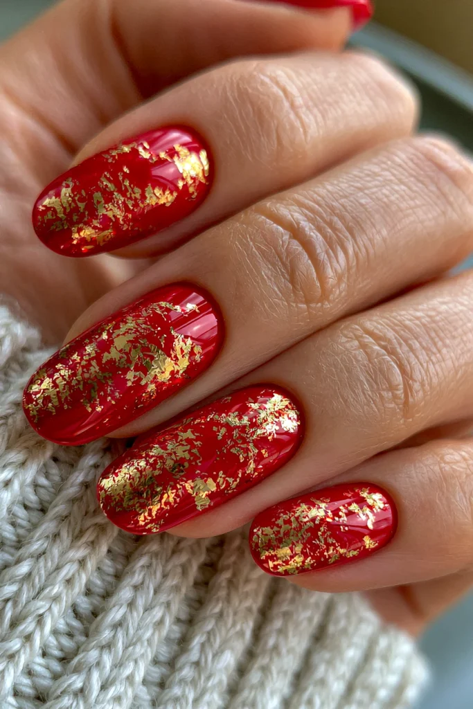 8 Summer Red Nails Ideas 7 Matte Red Square Nails