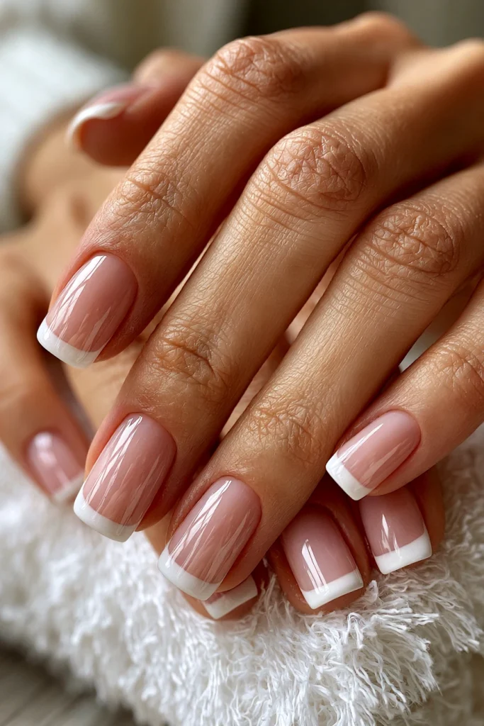 8 Short Square French Tip Nails Ideas 5 Micro French Tip Square Nails