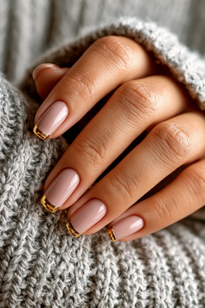 8 Short Red Nails Ideas 8 Minimalist Gold Accent Nails