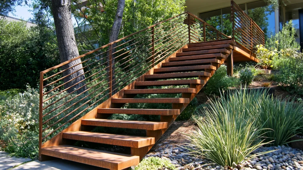 8 Famous Metal Stairs Ideas 9 Minimalist Outdoor Metal Stairs