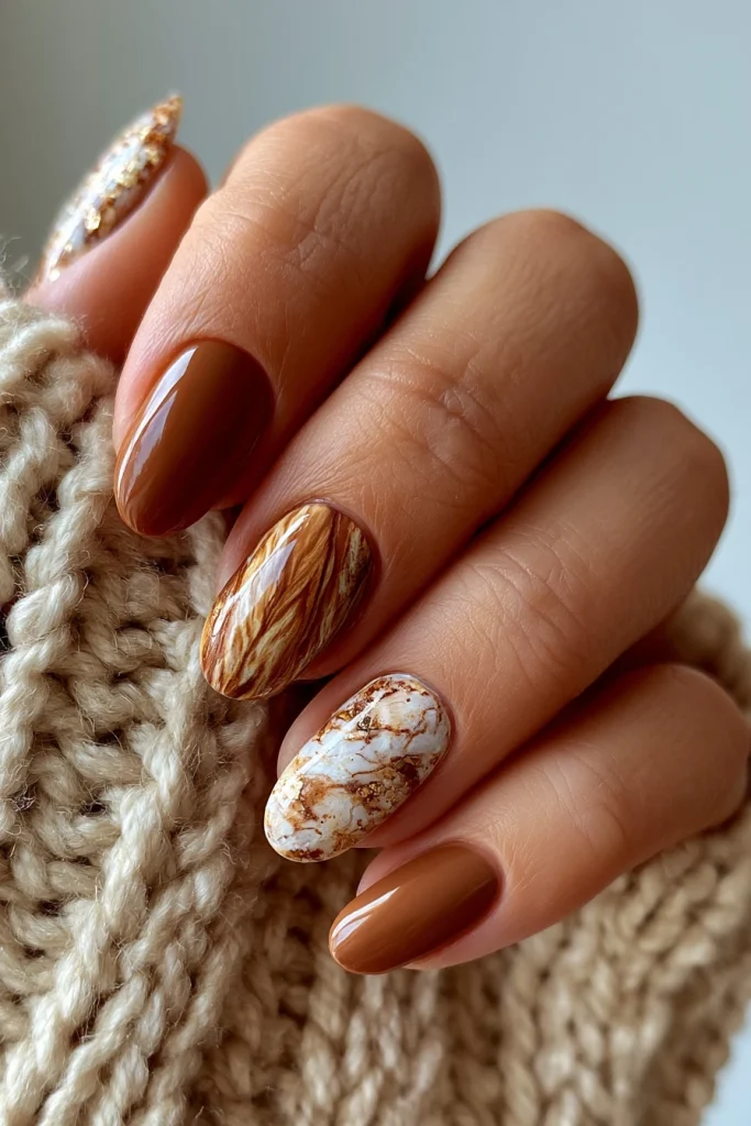 8 Brown Skin Nails Ideas 3 Nude Caramel Almond Nails