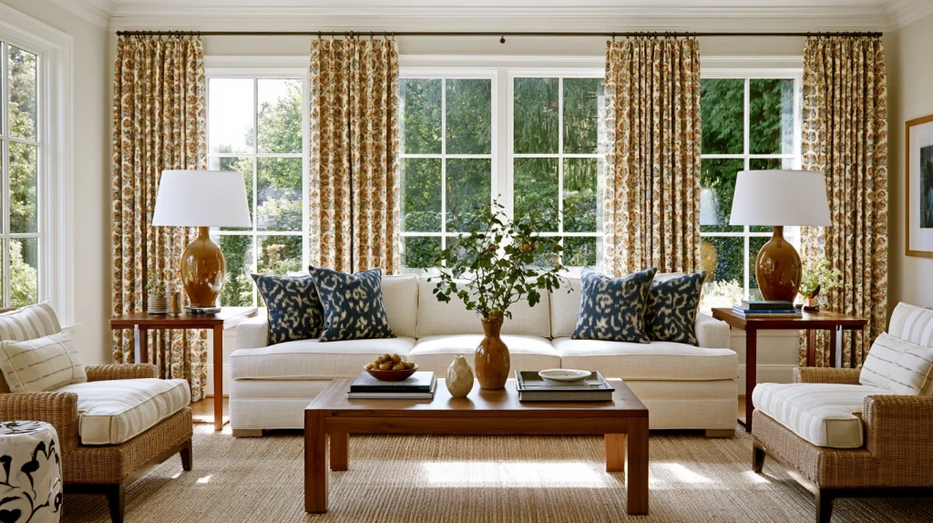 9 Famous Kitchen Curtain Ideas 8 Patterned Curtains with Neutral Decor