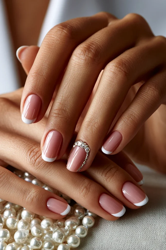 8 Pearl French Tip Nails Ideas 9 Pearl French Tips for Prom