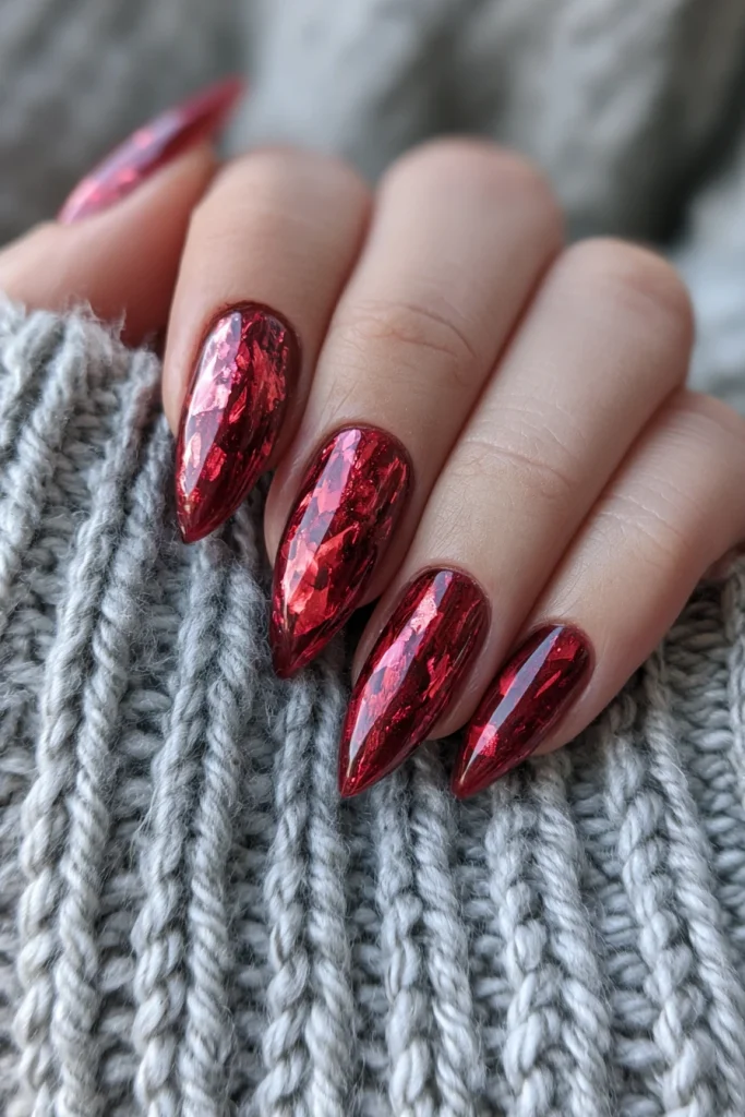 9 Red Glass Nails Ideas 10 Persephone Inspired Red Glass Nails