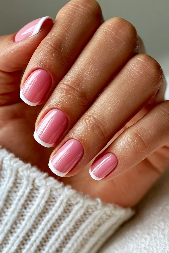 11 Cute French Tip Nails Ideas 3 Pink French Tip Nails