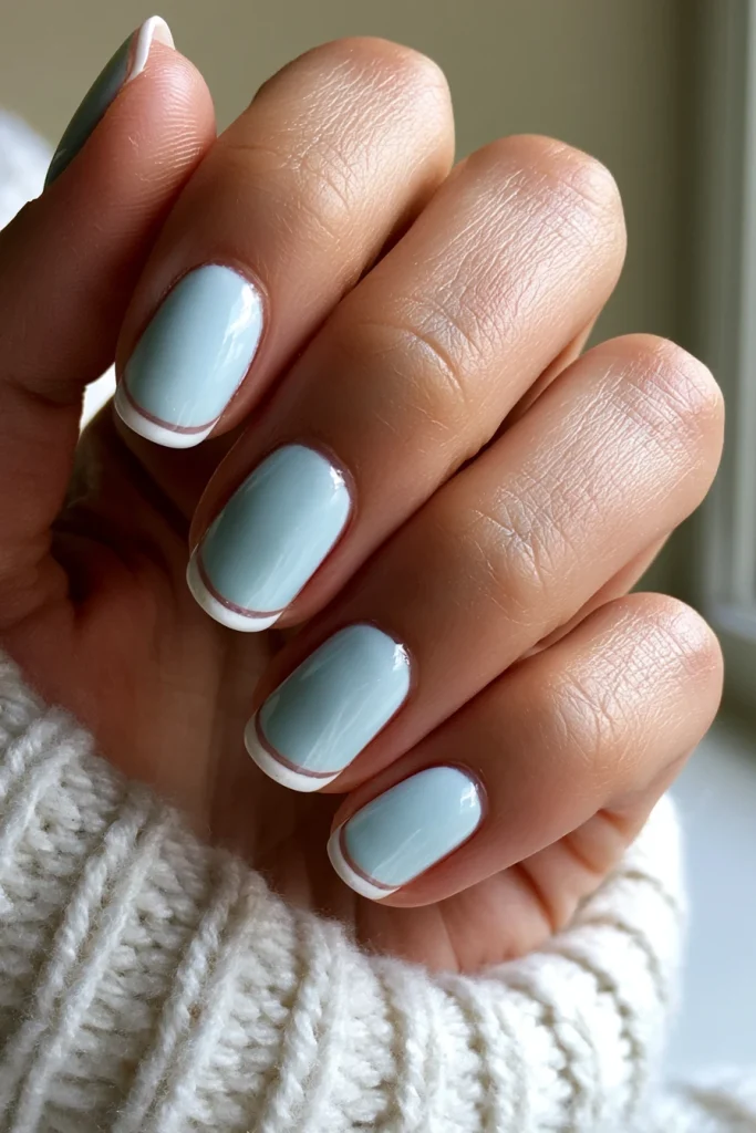 10 Light Blue French Tip Nails Ideas 3 Powder Blue French Tip Nails