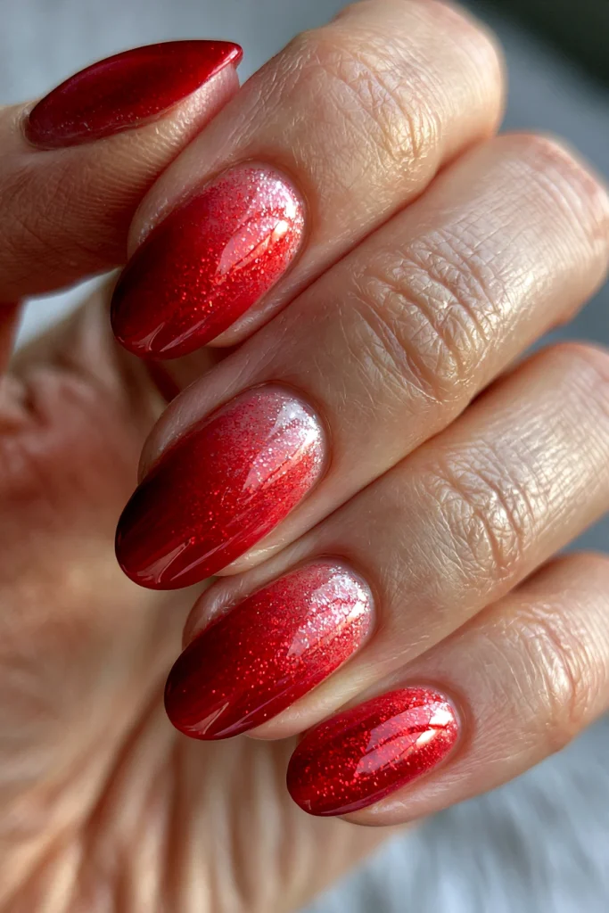 9 Red Aura Nails Ideas 6 Red Ombre Aura Nails