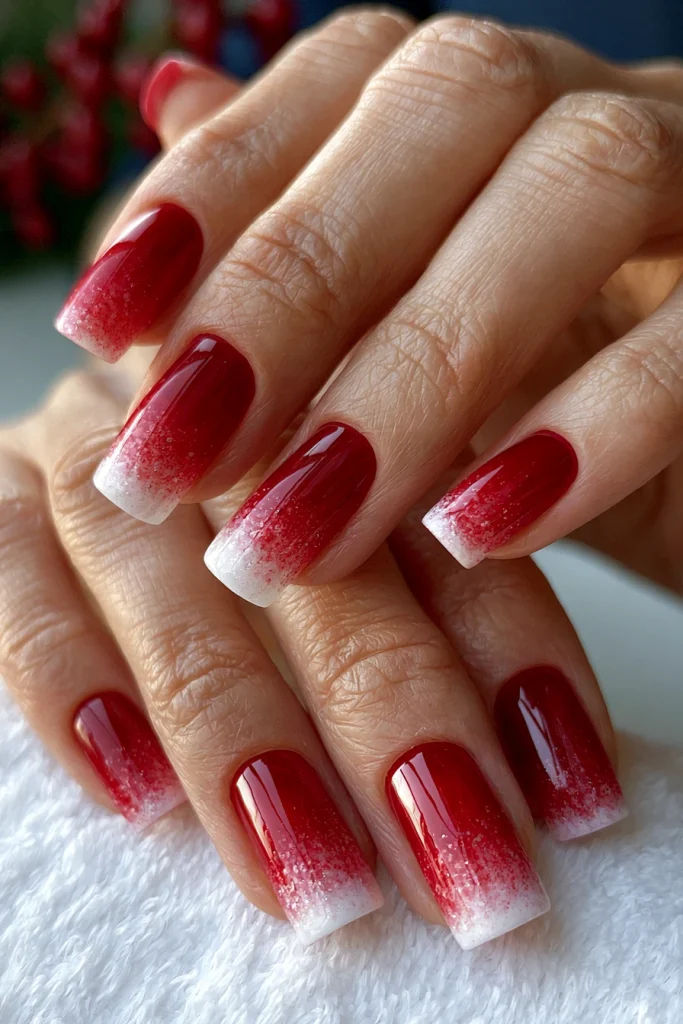 9 Red French Tip Nails Ideas 10 Red Ombre French Tip Nails