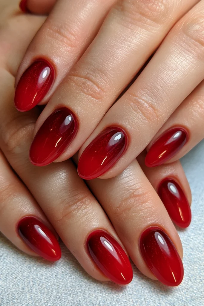 10 Famous Red Gel Nails Ideas 8 Red Ombre Gel Nails