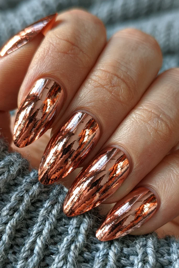 11 Cat Eye French Tip Nails Ideas 5 Rose Gold Chrome Cat Eye Tips
