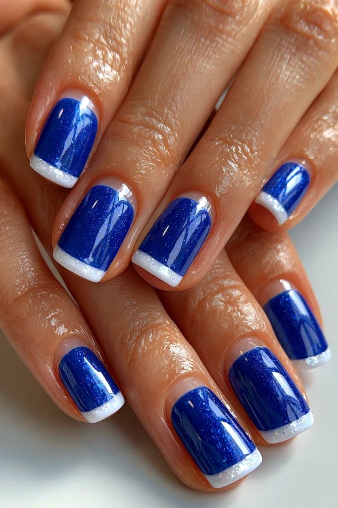 10 Blue French Tip Nails Ideas 5 Royal Blue French Tip Acrylic Nails