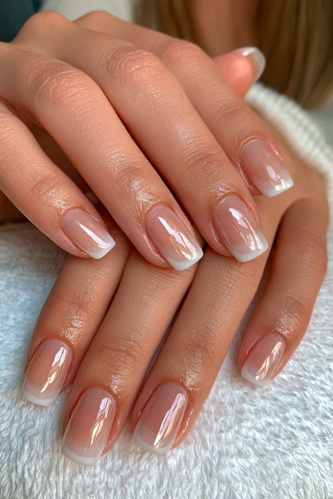 8 Ombre French Tip Nails Ideas 7 Short Square Ombre French Tips