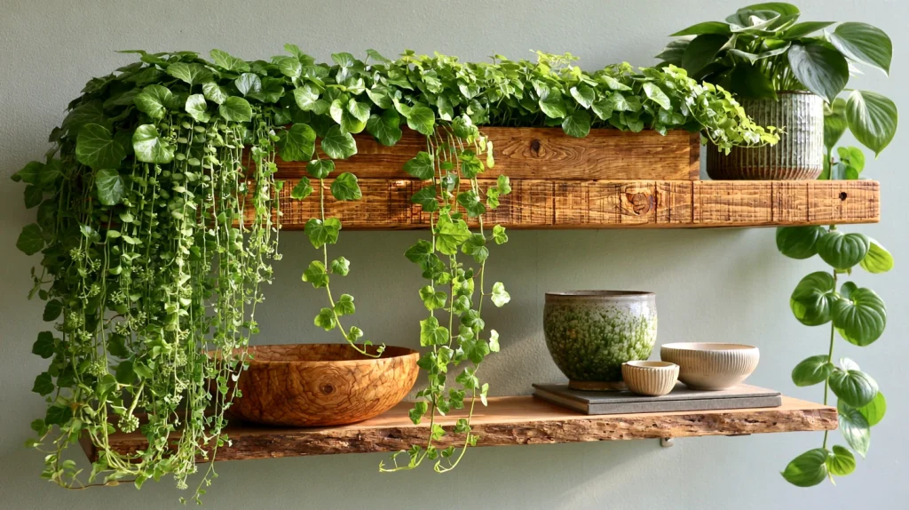 12 Most Special Ivy Plant Indoor Ideas 3 Style a Floating Shelf with Ivy