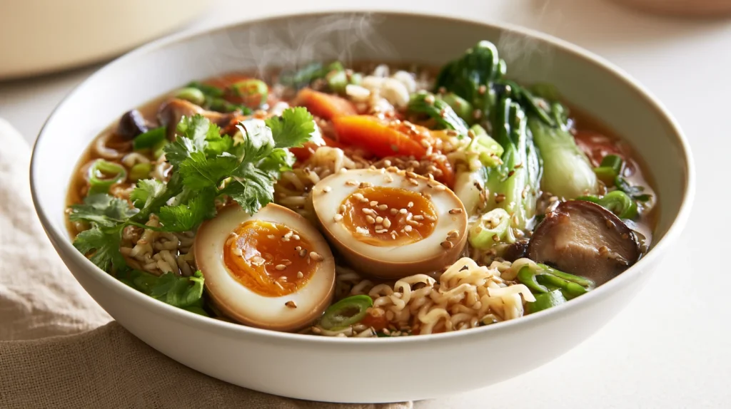 Tea Eggs with Asian Noodles Recipe - Easy Homemade 8 Tea Eggs with Asian Noodles