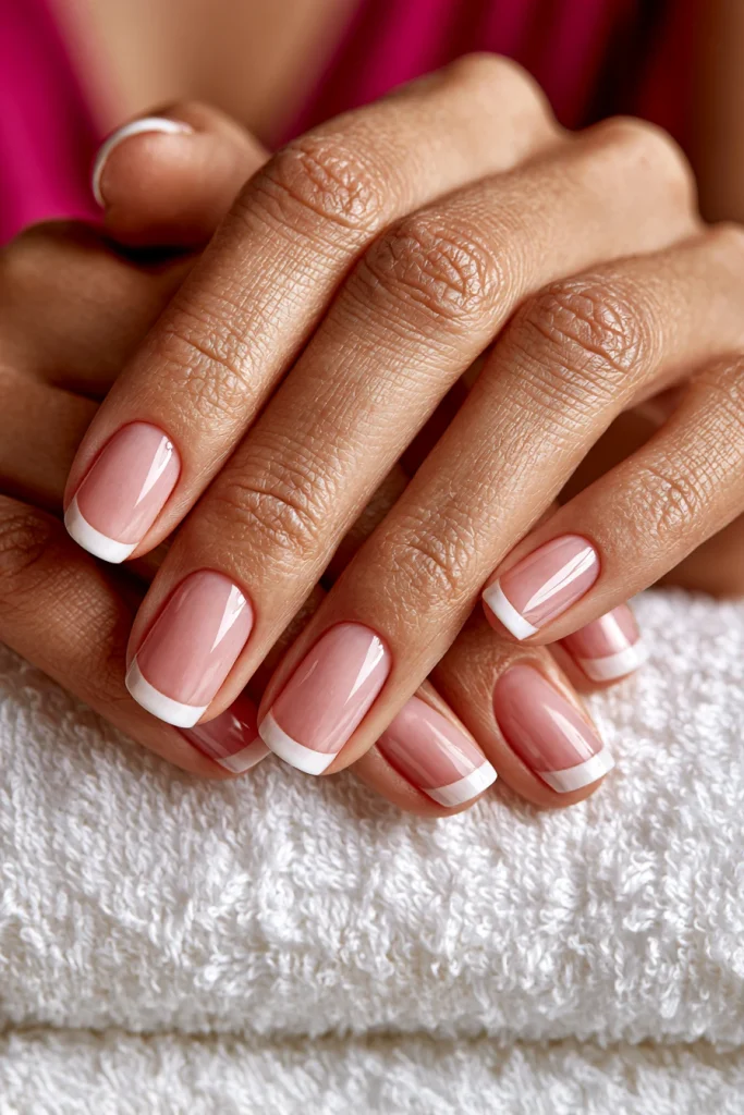 9 Oval French Tip Nails Ideas 4 Thin Micro French Tips