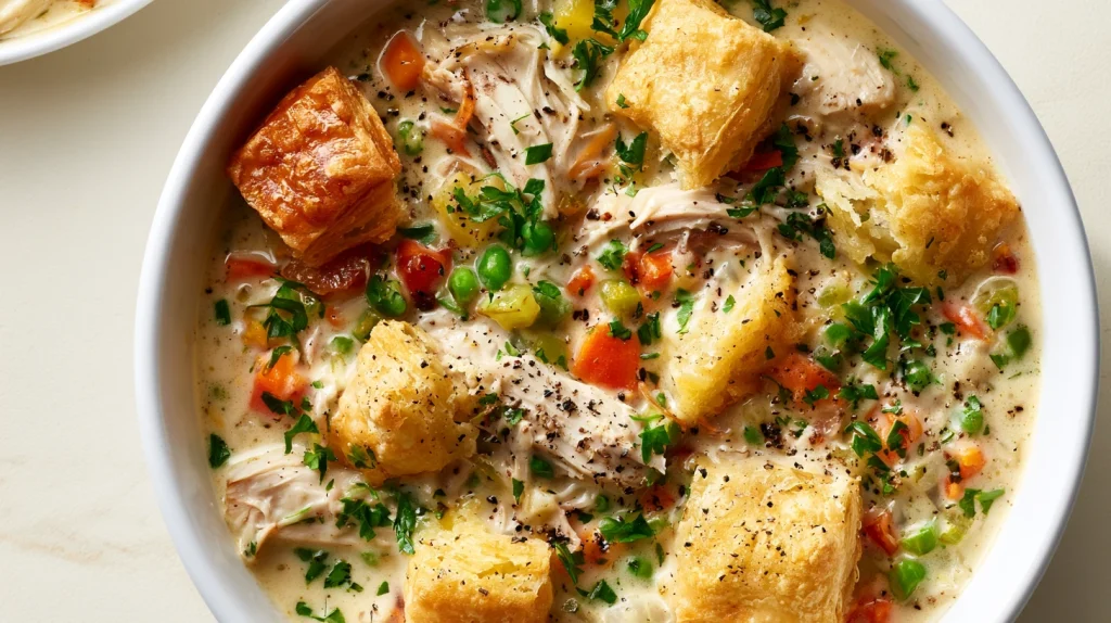 Turkey Pot Pie Soup - Easy Creamy Comfort Recipe 12 Turkey Pot Pie Soup