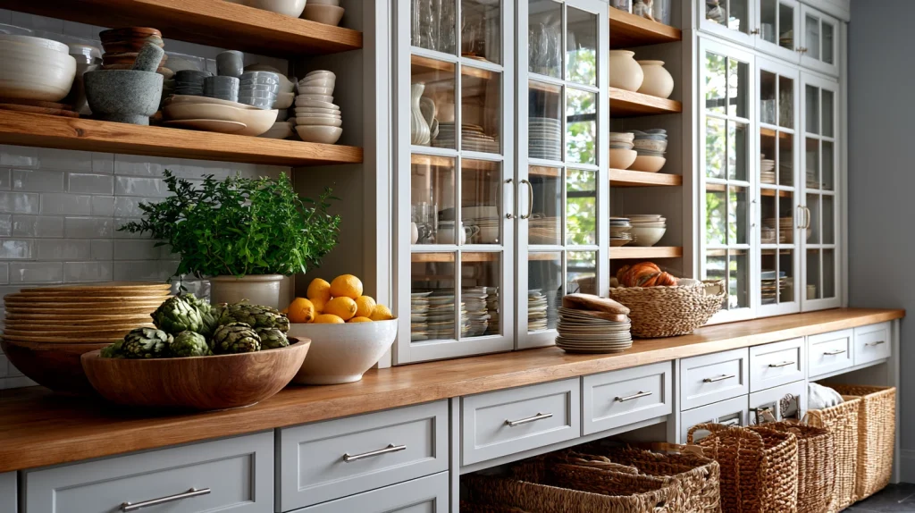 9 Famous Small Kitchen Cabinets Ideas 5 Use Glass Cabinet Doors