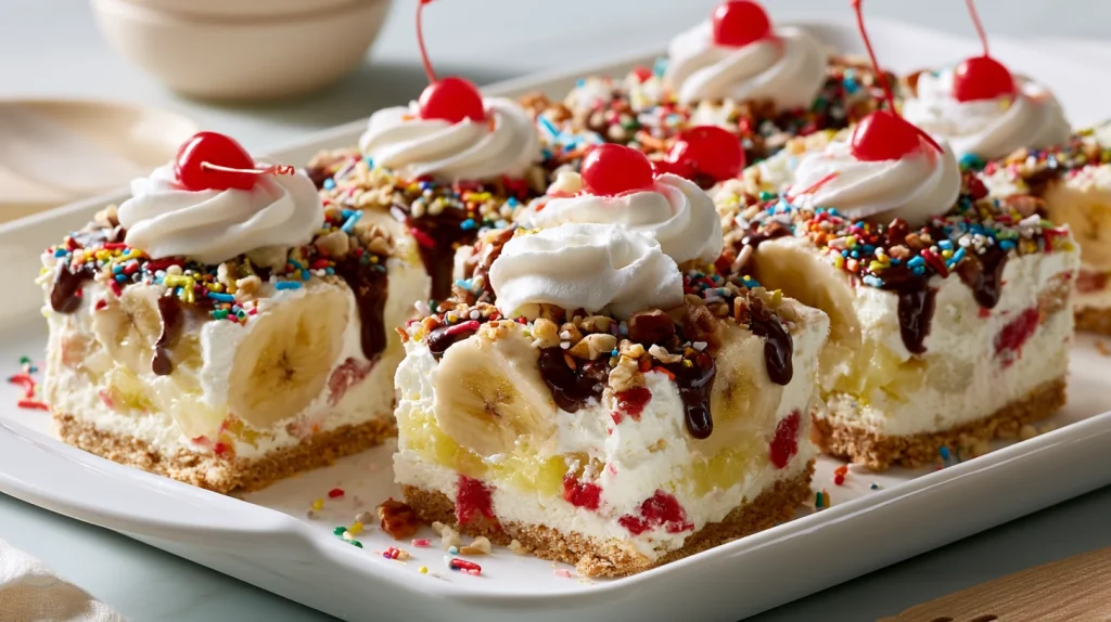 Banana Split Dessert Recipe - Easy No Bake Layered Treat 2 Banana Split Dessert