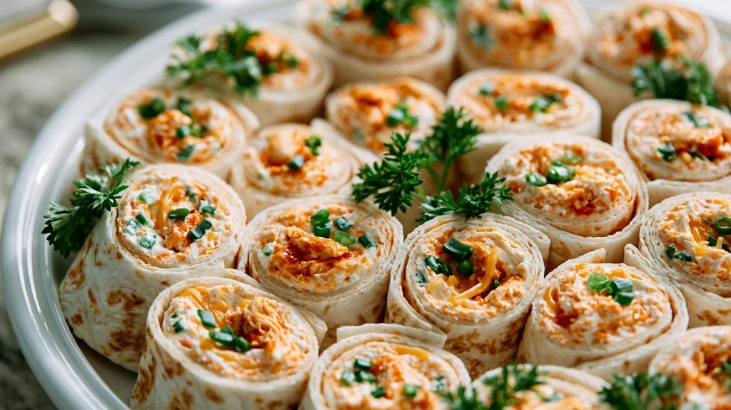 Buffalo Chicken Pinwheels - Easy Party Appetizer Recipe 11 Buffalo Chicken Pinwheels