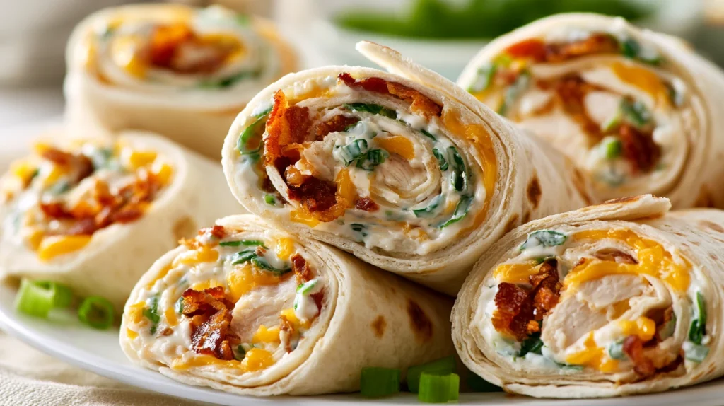 Chicken Bacon Ranch Pinwheels Recipe - Easy Party Appetizer 11 Chicken Bacon Ranch Pinwheels
