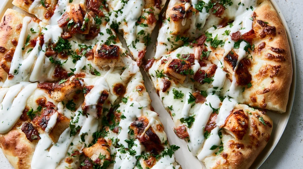 Chicken Bacon Ranch Pizza - Easy Homemade Pizza Recipe 9 Chicken Bacon Ranch Pizza