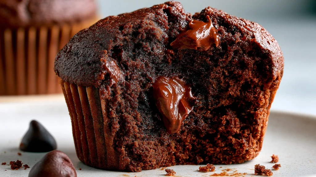 Chocolate Banana Muffins - Easy Moist Homemade Recipe 2 Chocolate Banana Muffins