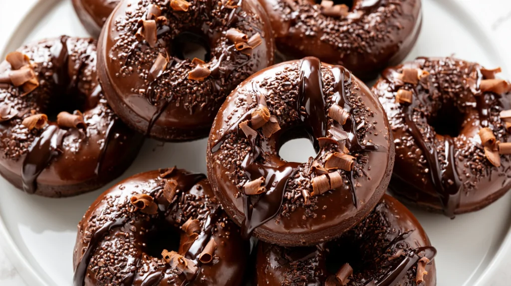 Chocolate Donut Recipe - Easy Soft Homemade Bakery Style 12 Chocolate Donut