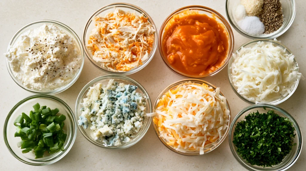 Cottage Cheese Buffalo Chicken Dip - Healthy & High Protein 3 Cottage Cheese Buffalo Chicken Dip