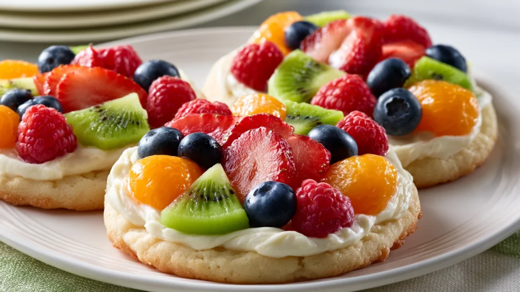 Fruit Pizza Cookies Recipe - Soft Sugar Cookie Dessert 10 Fruit Pizza Cookies