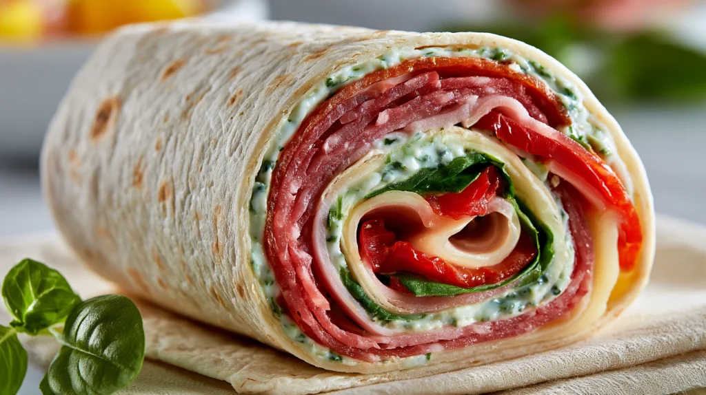 Italian Pinwheels Recipe - Easy Bite-Sized Party Roll Ups 2 Italian Pinwheels