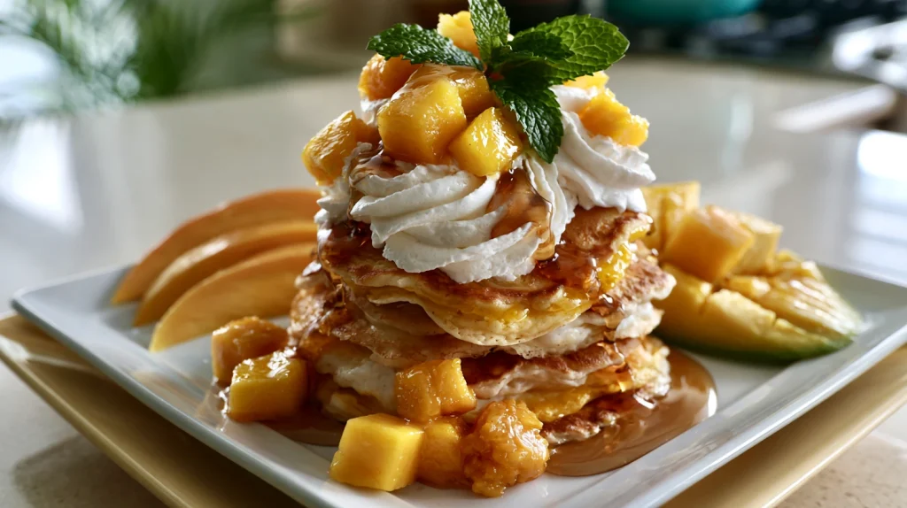 Mango Pancakes Recipe - Best Fluffy Homemade Breakfast 12 Mango Pancakes