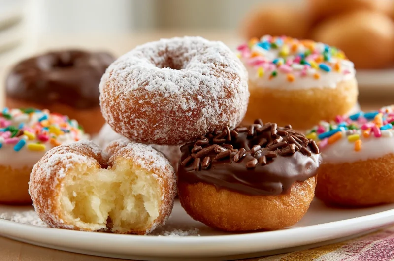 Mini Donut Recipe - Easy Homemade Soft and Fluffy Donuts