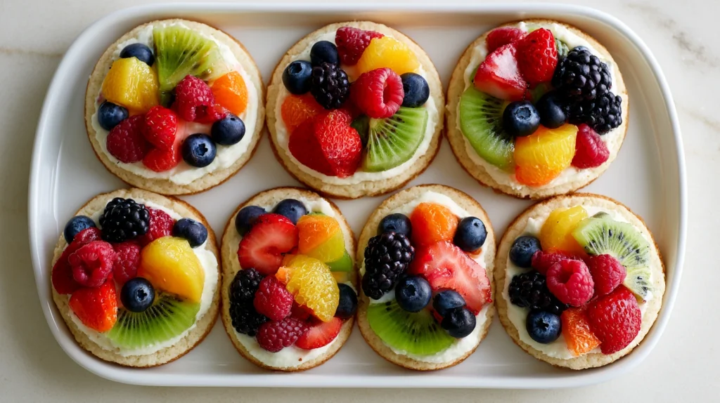 Mini Fruit Pizza - Easy Individual Colorful Dessert Recipe 9 Mini Fruit Pizza