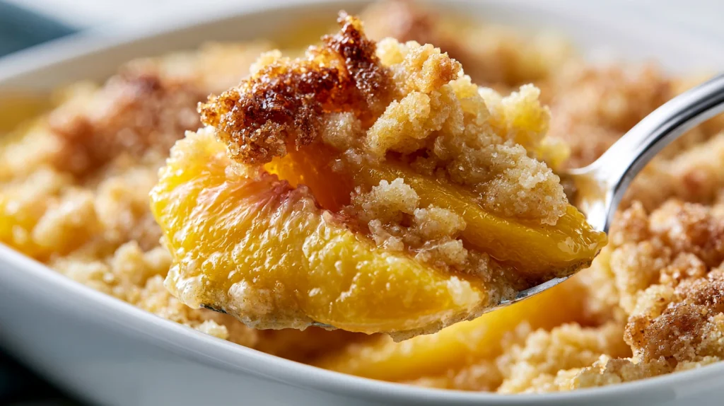 Peach Crumble Recipe - Easy Homemade Family Dessert 2 Peach Crumble