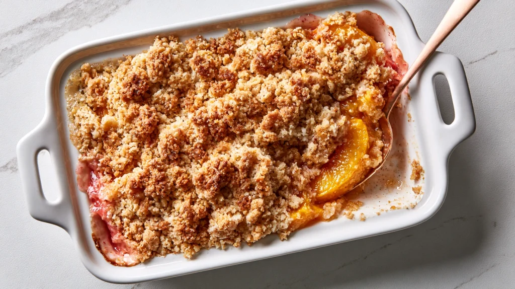 Peach Crumble Recipe - Easy Homemade Family Dessert 10 Peach Crumble