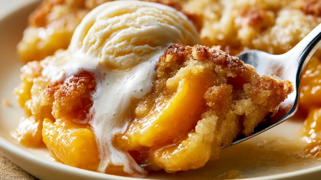 Peach Dump Cake Recipe - Easy Buttery Peach Dessert 2 Peach Dump Cake