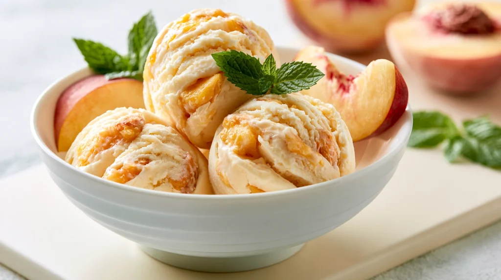 Peach Ice Cream Recipe - Creamy Homemade Dessert 9 Peach Ice Cream