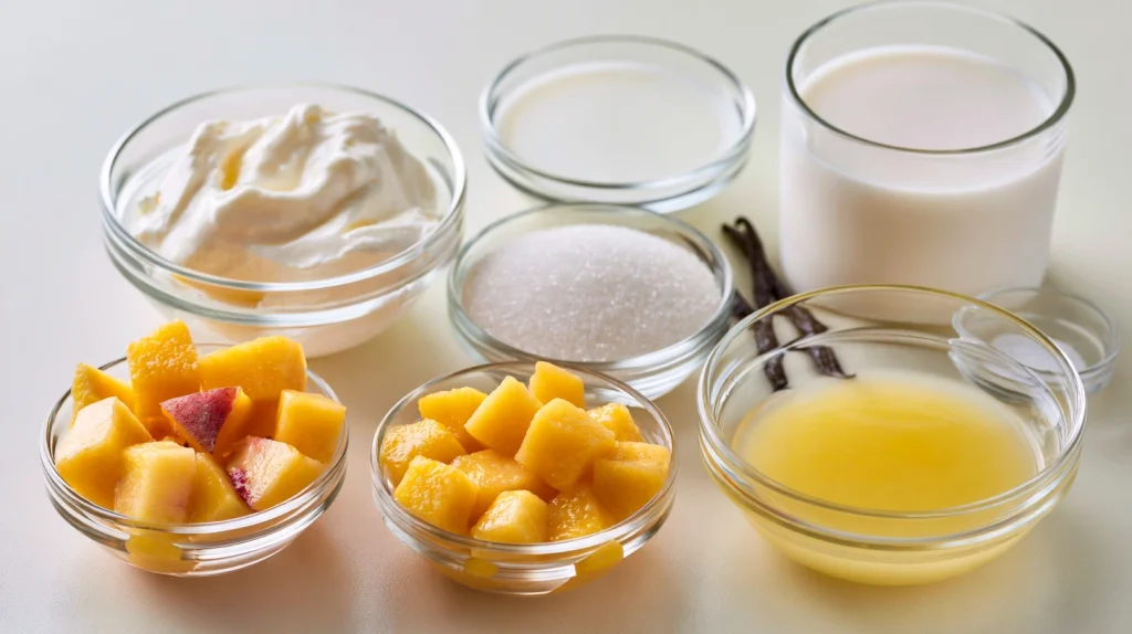 Peach Ice Cream Recipe - Creamy Homemade Dessert 2 Peach Ice Cream