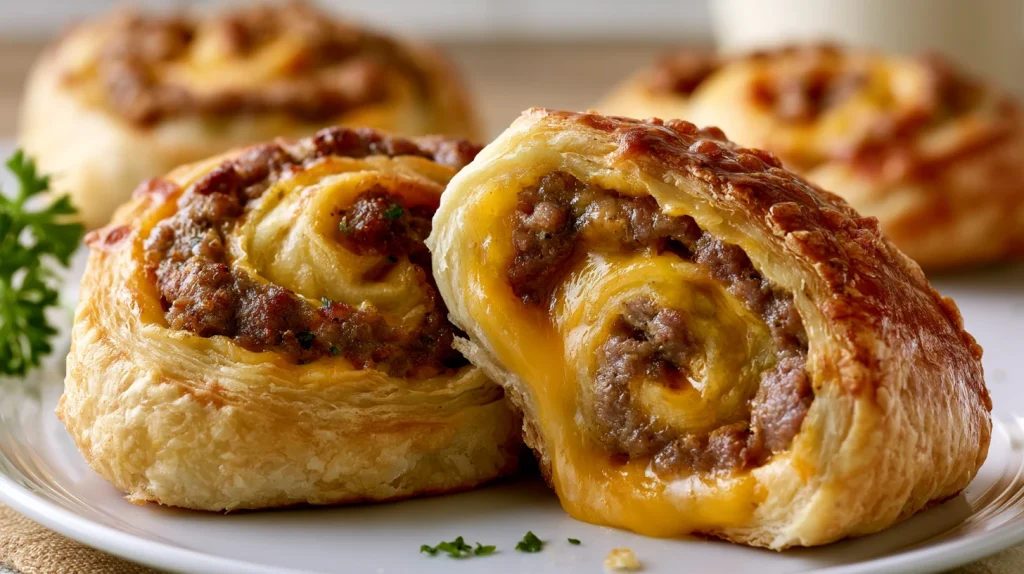Sausage Pinwheels Recipe - Easy Flaky Party Appetizer 2 Sausage Pinwheels