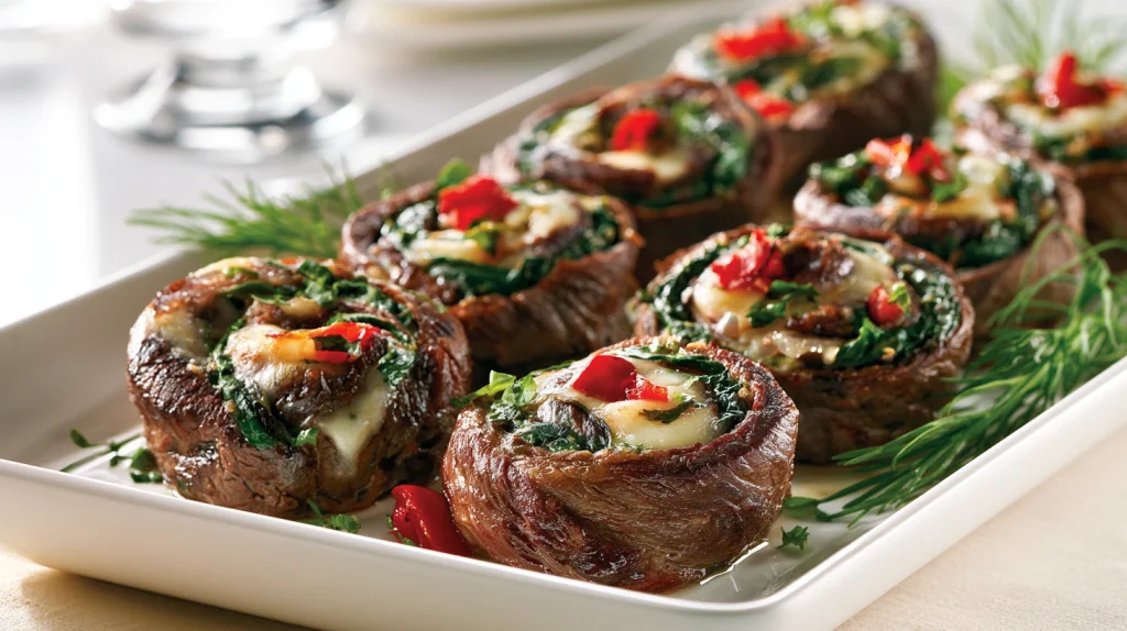 Steak Pinwheels Recipe - Easy Stuffed Flank Steak Appetizer 11 Steak Pinwheels