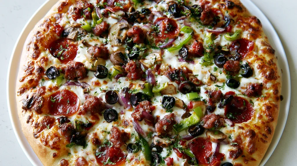 Supreme Pizza Recipe - Easy Homemade Supreme Pizza 12 Supreme Pizza