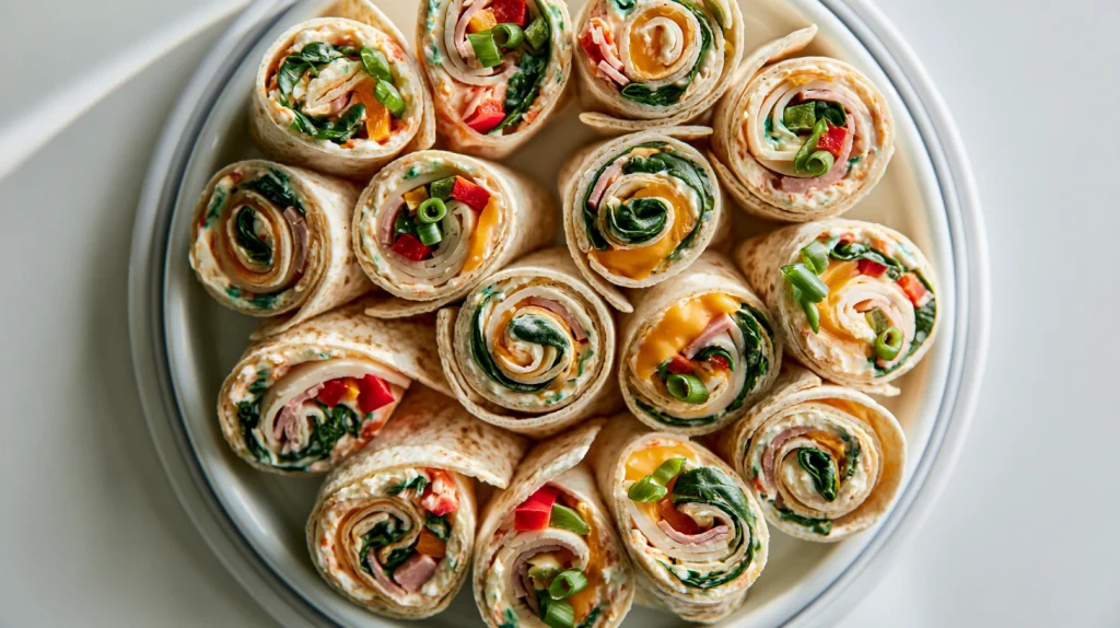 Tortilla Pinwheels - Easy & Cheesy Party Appetizer Recipe 9 Tortilla Pinwheels