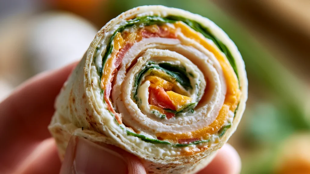 Turkey Pinwheels Recipe - Easy Pinwheel for Lunch & Parties 2 Turkey Pinwheels